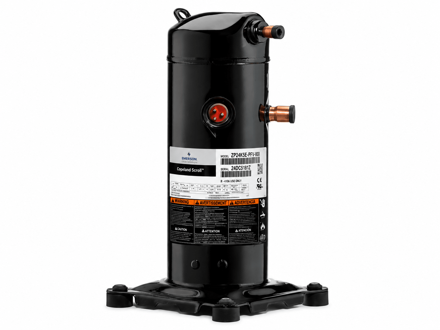 Copeland ZP24K5E - PFV - 800 Scroll Compressor | 2 Ton | R - 410A | 208/230V 1 - Phase | 24,000 BTU - iComfort AC Supply