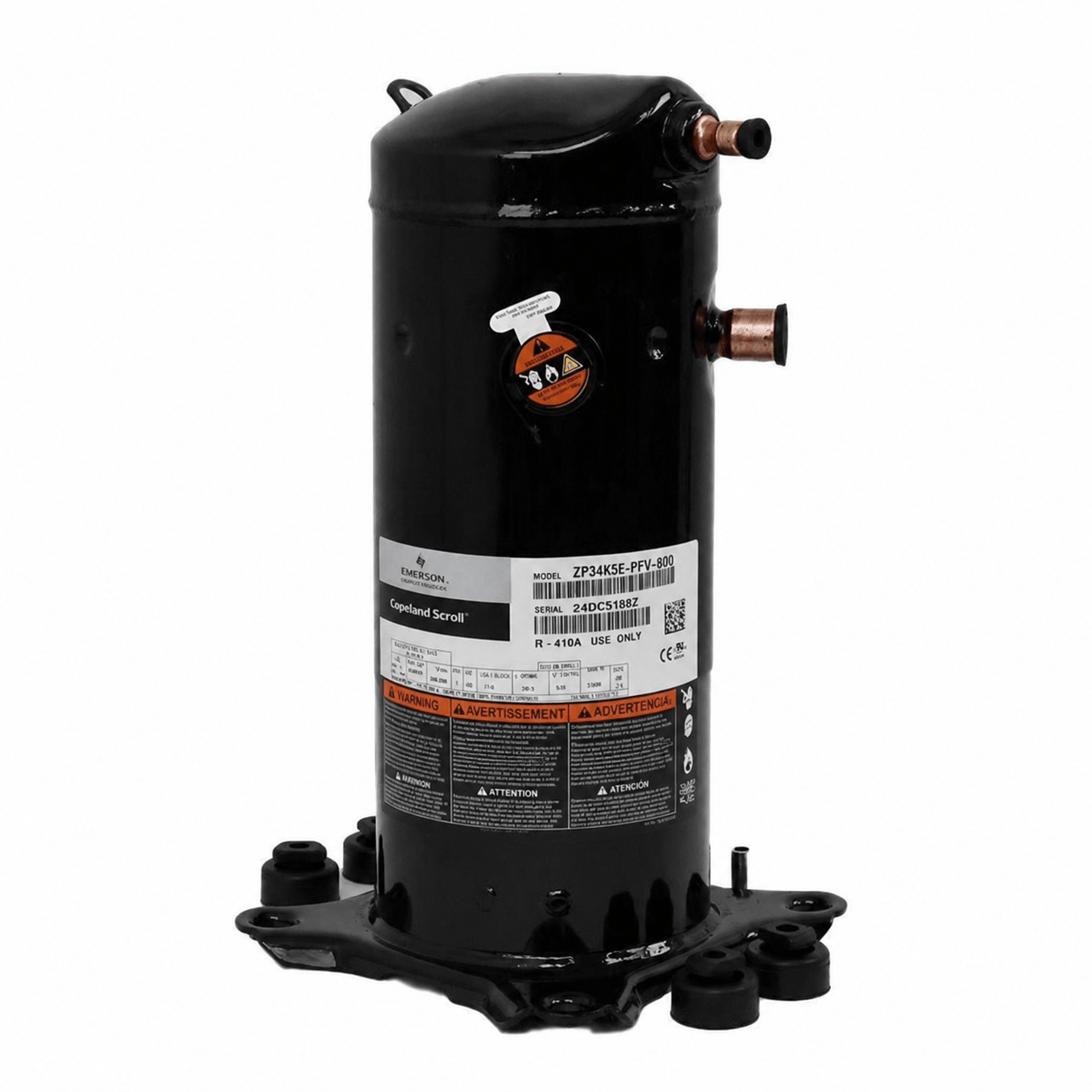 Copeland ZP34K5E - PFV - 800 Scroll Compressor | 3 Ton | R - 410A | 208/230V 1 - Phase | 34,500 BTU | New - iComfort AC Supply