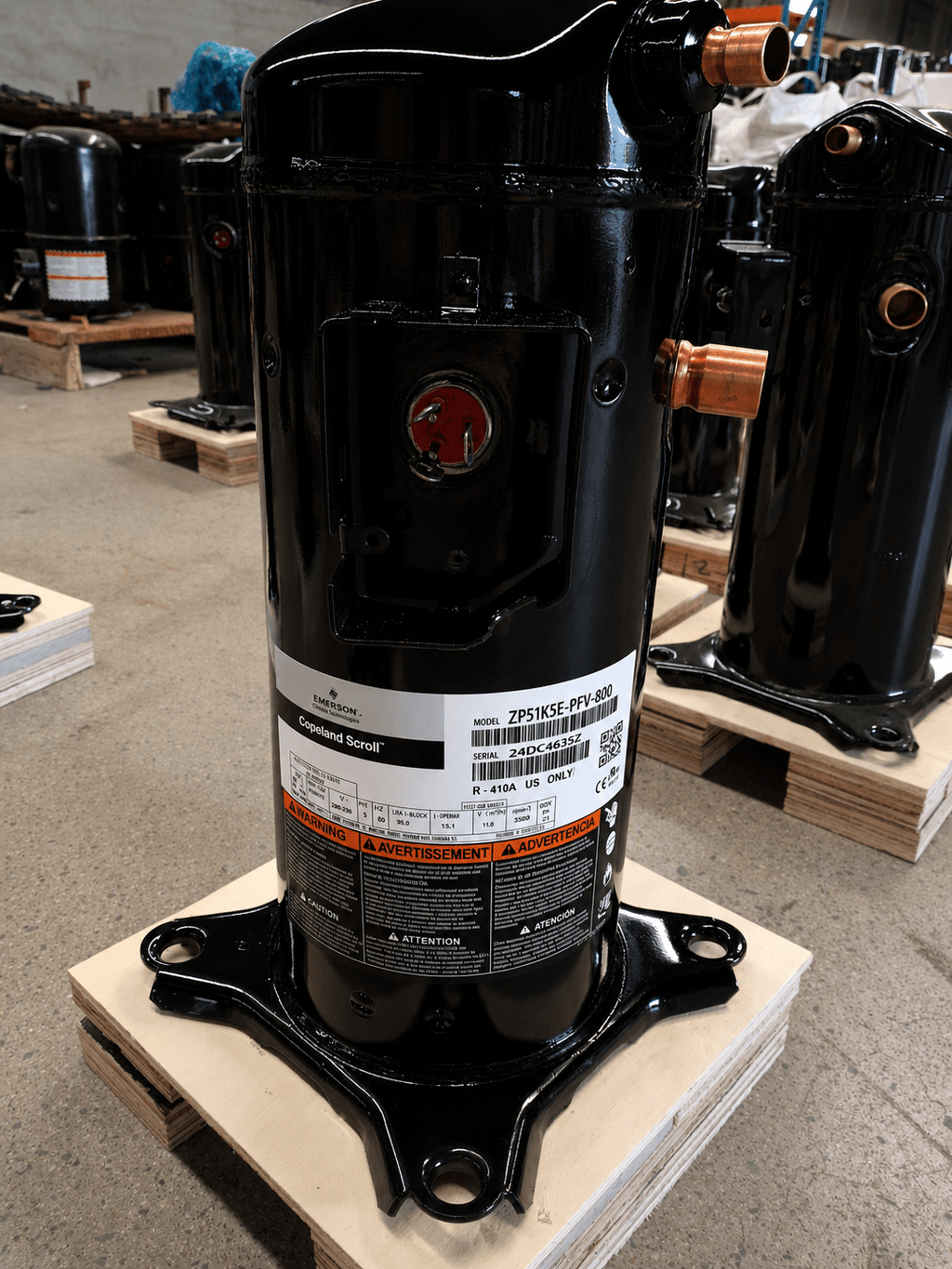 Copeland ZP51K5E - PFV - 800 Scroll Compressor | 4 Ton | R - 410A | 208/230V 1 - Phase | 51,000 BTU - iComfort AC Supply