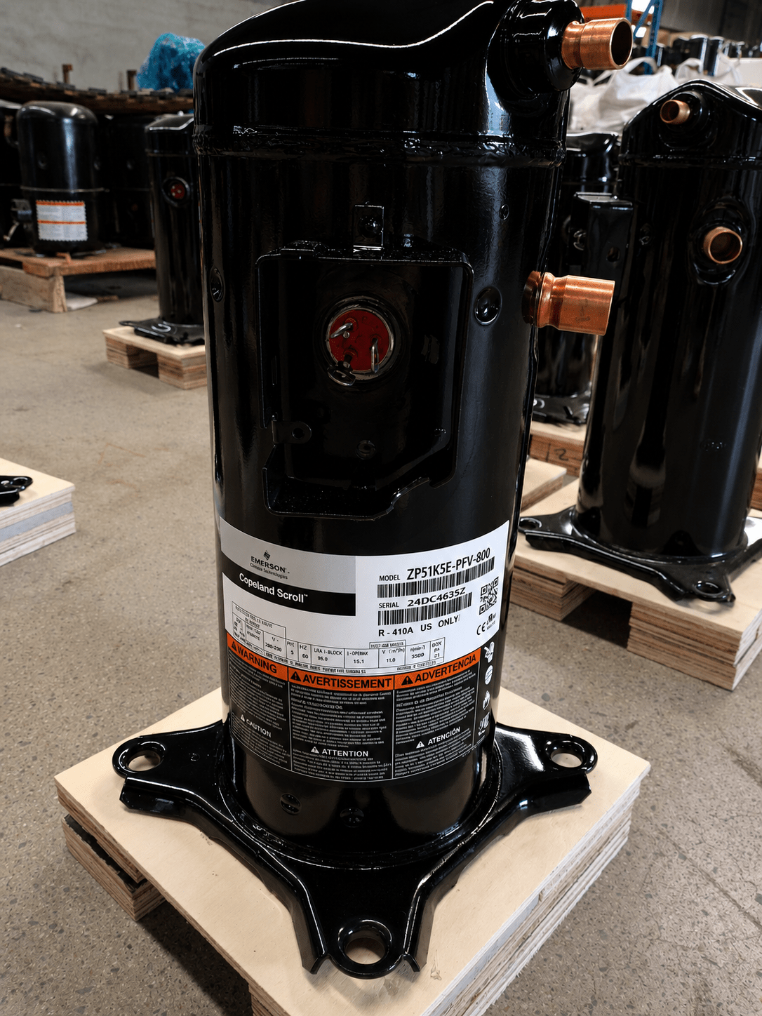 Copeland ZP51K5E - PFV - 800 Scroll Compressor | 4 Ton | R - 410A | 208/230V 1 - Phase | 51,000 BTU - iComfort AC Supply