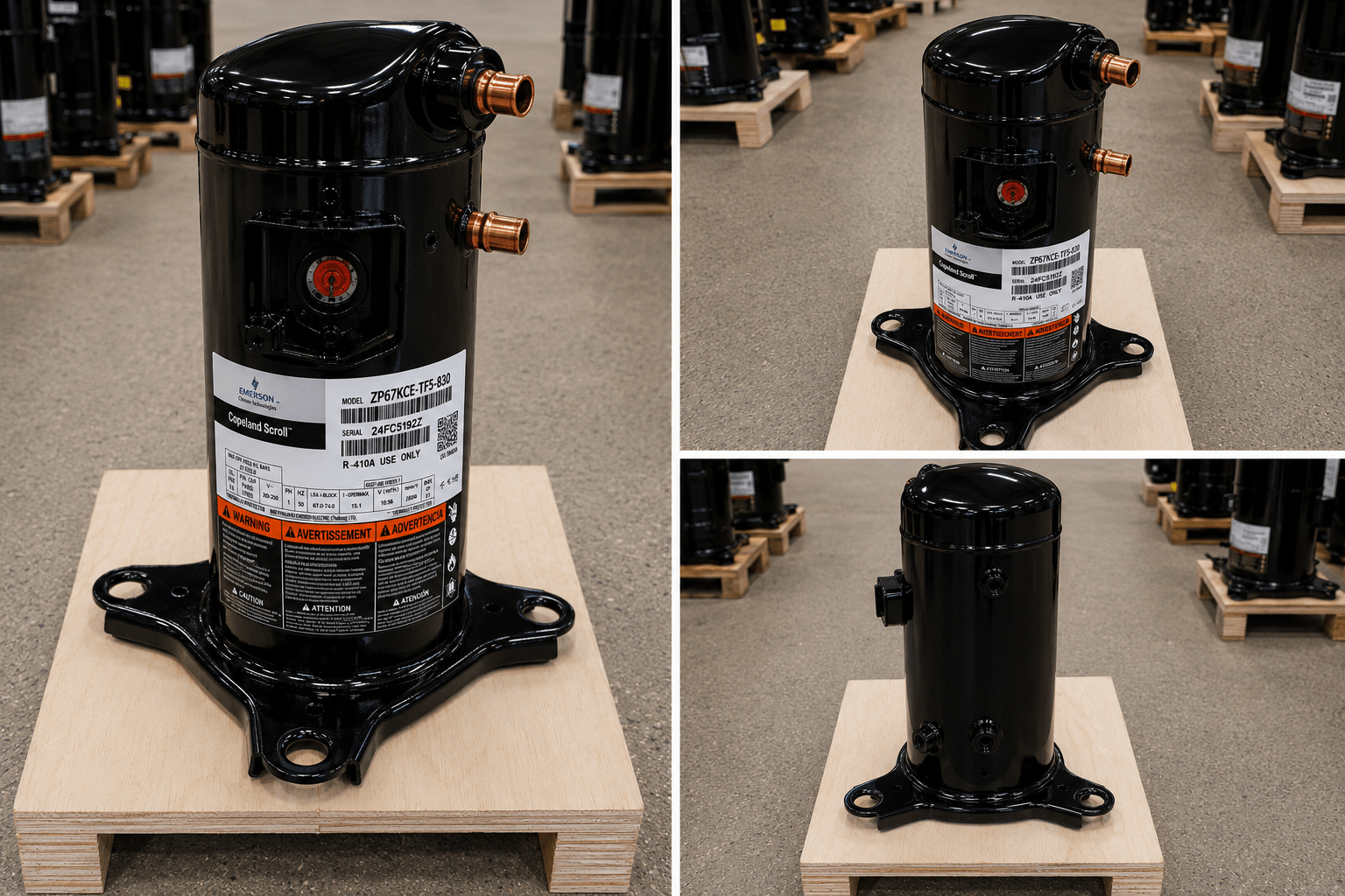 Copeland ZP67KCE - TF5 - 830 Scroll Compressor | 5.5 Ton | R - 410A | 200/230V 3 - Phase | 67,500 BTU | New - iComfort AC Supply