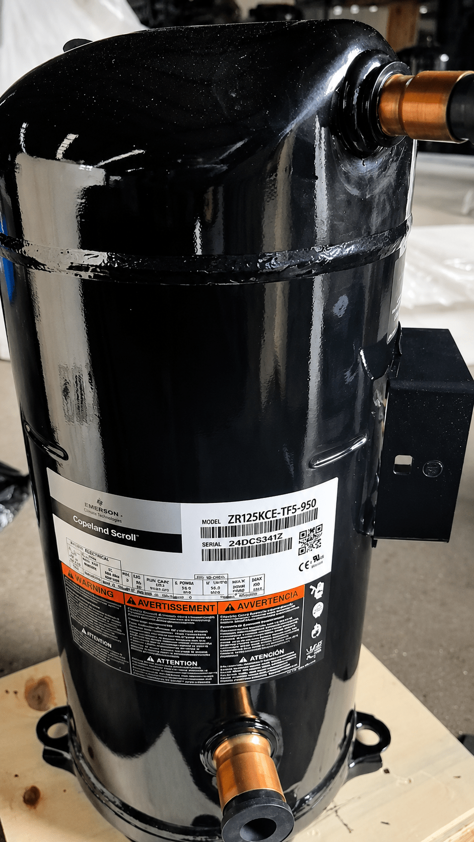 Copeland ZR125KCE-TF5-950 Scroll Compressor | 10 Ton | R-22 | 200/230V 3-Phase | 128,000 BTU | New - iComfort AC Supply