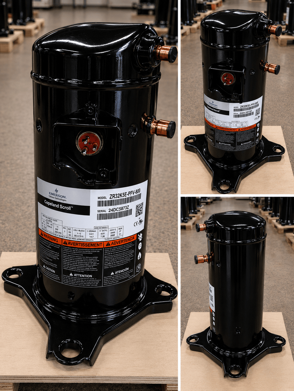 Copeland ZR32K5E - PFV - 800 Scroll Compressor | 2.5 Ton | R - 22 / R - 407C | 208/230V 1 - Phase | 31,300 BTU | New - iComfort AC Supply