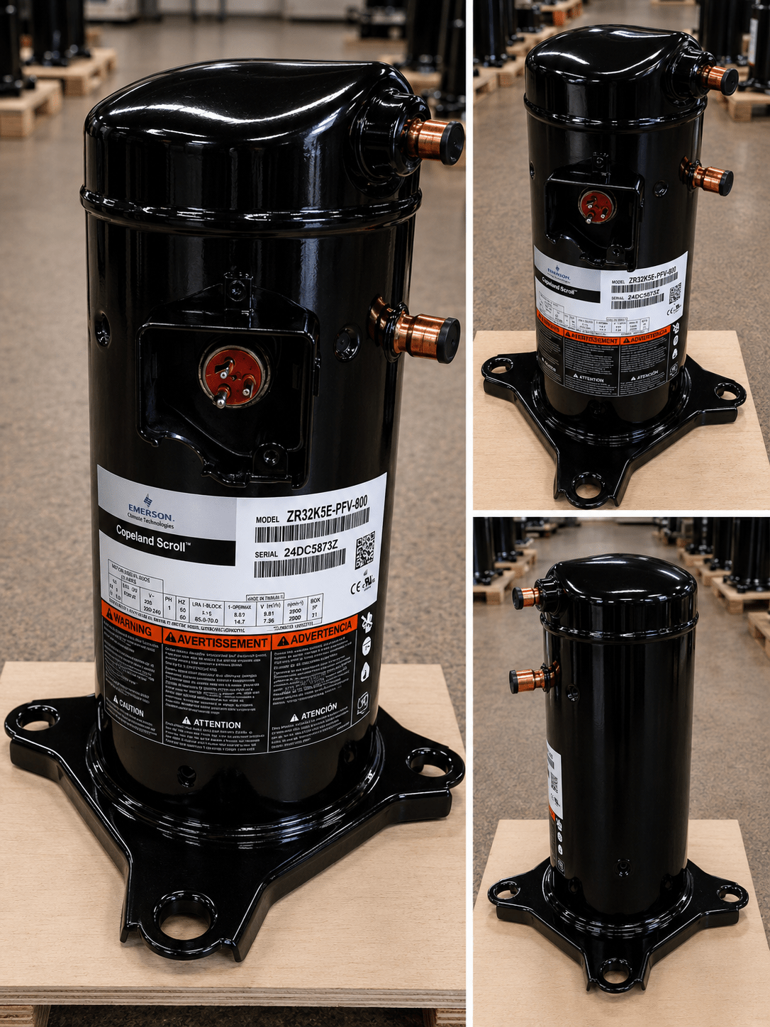 Copeland ZR32K5E - PFV - 800 Scroll Compressor | 2.5 Ton | R - 22 / R - 407C | 208/230V 1 - Phase | 31,300 BTU | New - iComfort AC Supply
